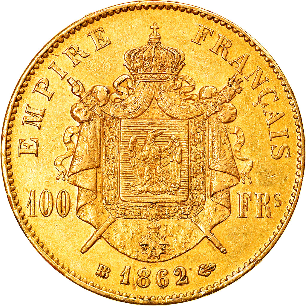 Monnaie, France, Napoleon III, 100 Francs, 1862, Strasbourg, TTB+, Or