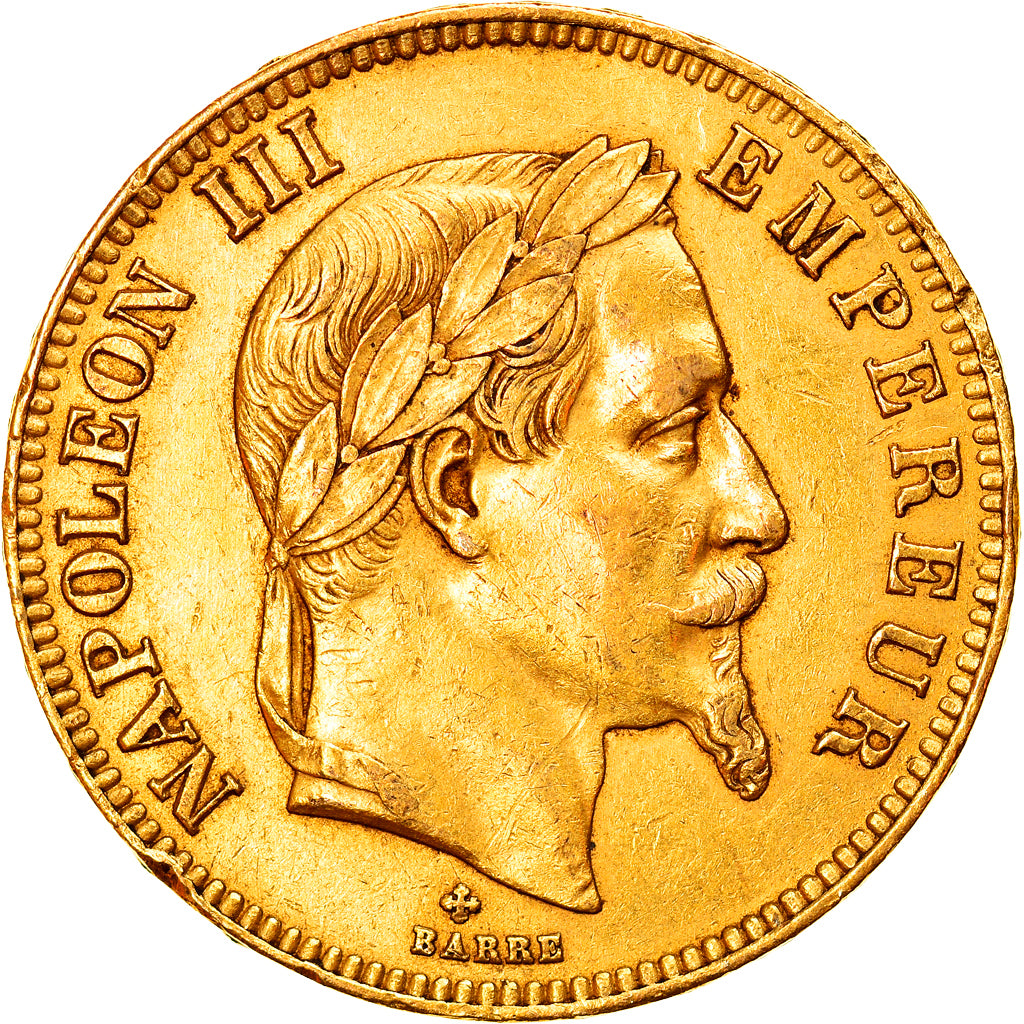 Munten, Frankrijk, Napoleon III, 100 Francs, 1862, Strasbourg, ZF, Goud