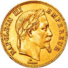 Munten, Frankrijk, Napoleon III, 100 Francs, 1862, Strasbourg, ZF, Goud
