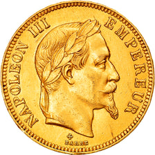 Munten, Frankrijk, Napoleon III, 100 Francs, 1866, Strasbourg, ZF, Goud