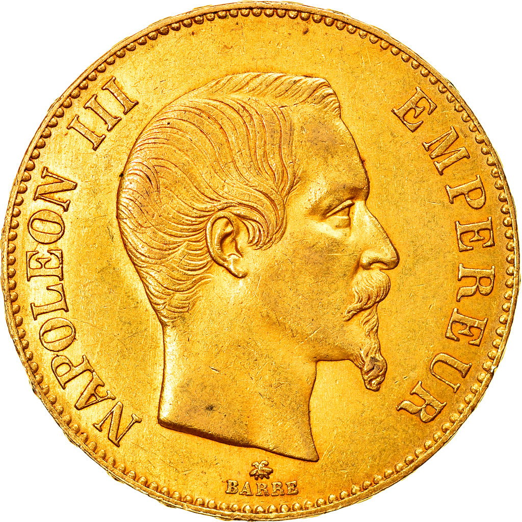 Moeda, França, Napoleon III, Napoléon III, 100 Francs, 1859, Strasbourg