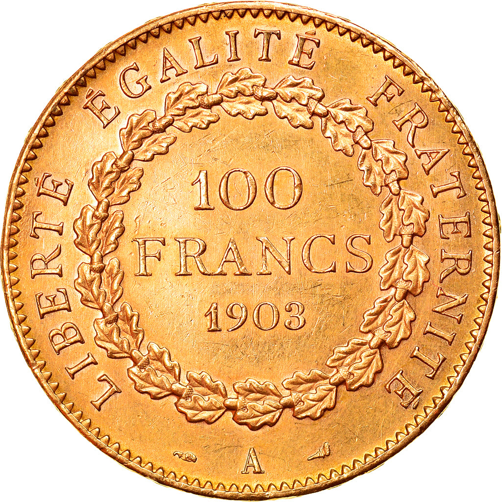 Moneta, Francja, Génie, 100 Francs, 1903, Paris, AU(55-58), Złoto, KM:832