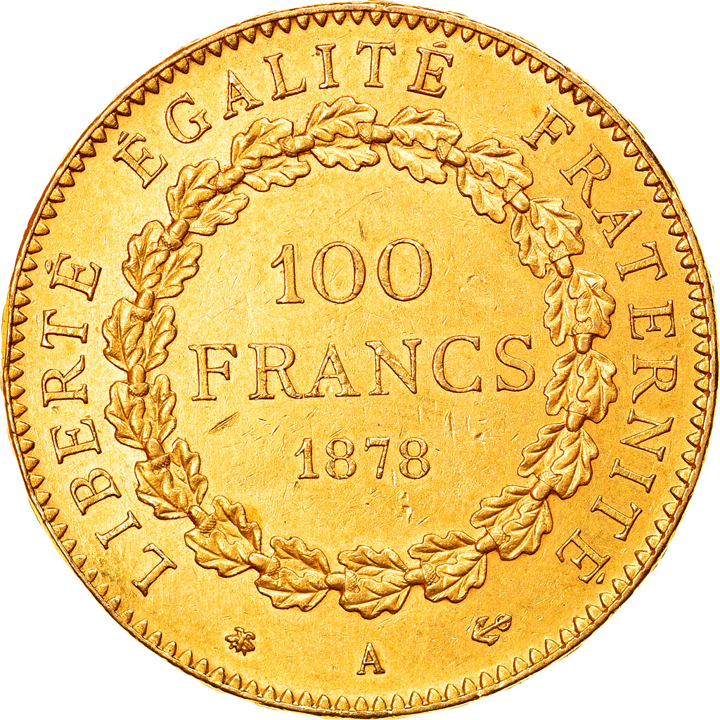 Monnaie, France, Génie, 100 Francs, 1878, Paris, TTB+, Or, Gadoury:1137, KM:832