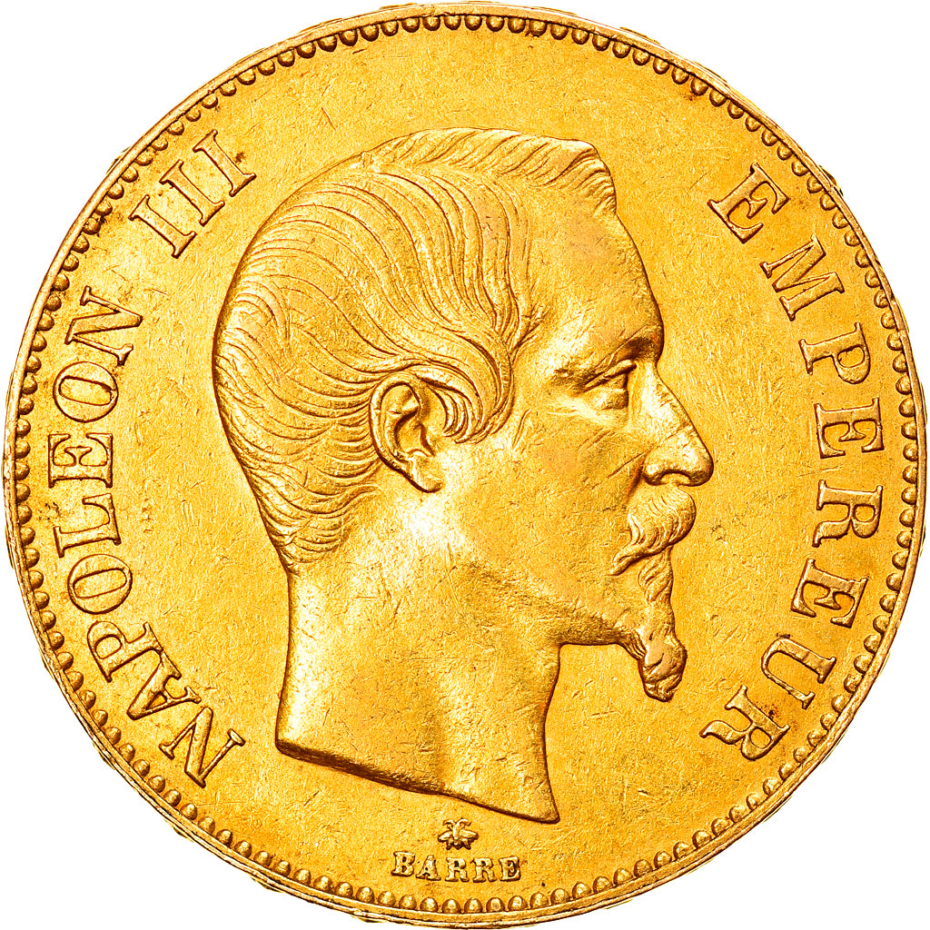 Moneta, Francja, Napoleon III, Napoléon III, 100 Francs, 1859, Strasbourg