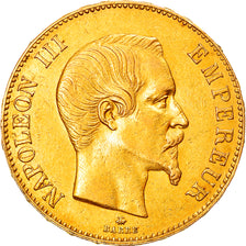 Moneta, Francia, Napoleon III, Napoléon III, 100 Francs, 1859, Strasbourg, BB+