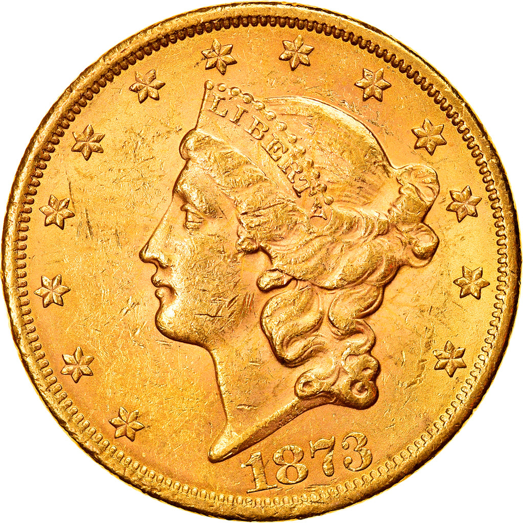 Coin, United States, Liberty Head, $20, Double Eagle, 1873, U.S. Mint