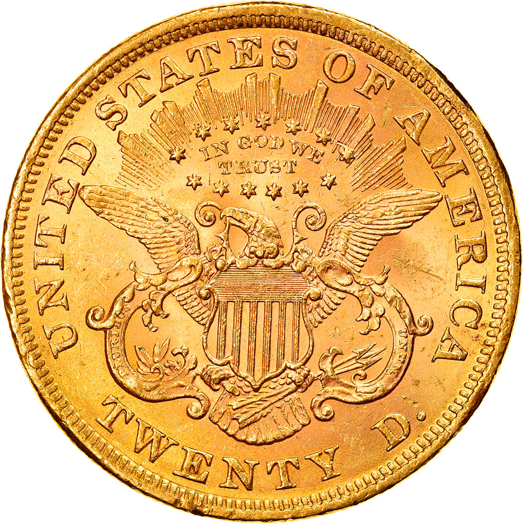 Coin, United States, Liberty Head, $20, Double Eagle, 1873, U.S. Mint