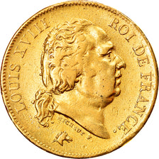 Coin, France, Louis XVIII, Louis XVIII, 40 Francs, 1818, Lille, VF(30-35), Gold