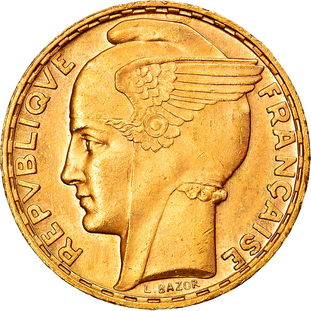 Coin, France, Bazor, 100 Francs, 1936, Paris, MS(60-62), Gold, KM:880