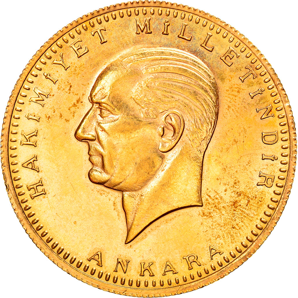 Moneta, Turcja, Mustafa Kemal Atatürk, 500 Kurush, 1962, Ankara, AU(55-58)