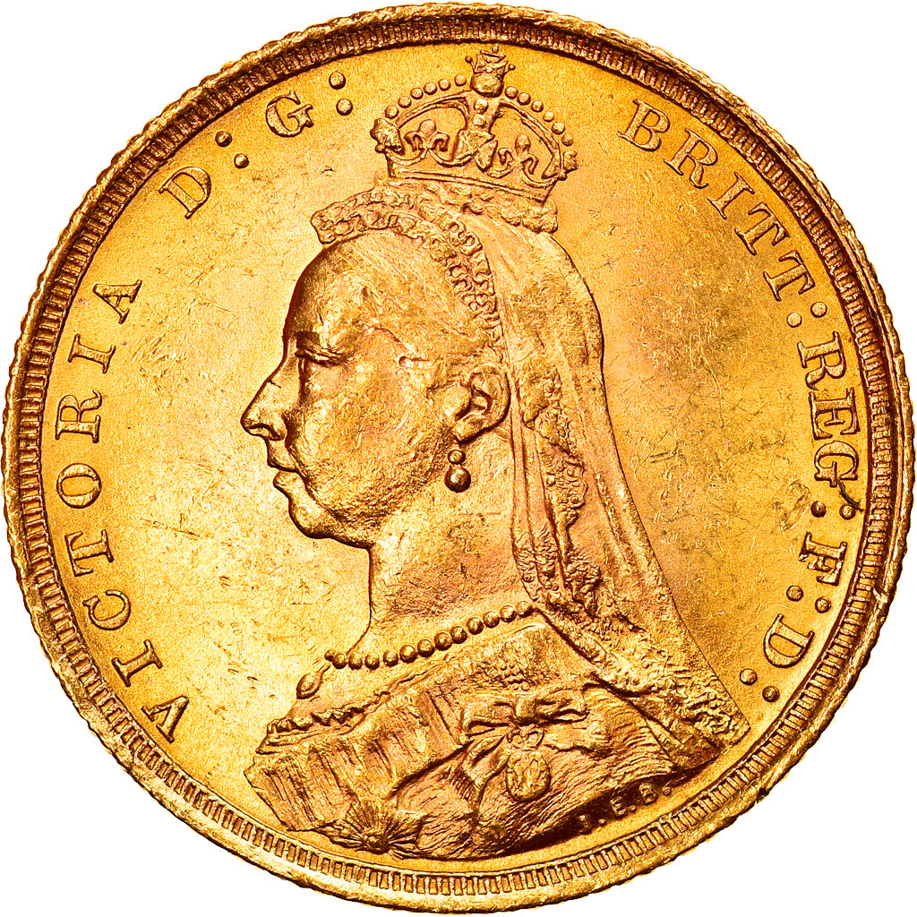 Moneda, Australia, Victoria, Sovereign, 1889, Sydney, EBC, Oro, KM:10