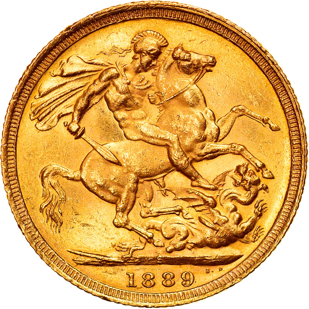 Moneda, Australia, Victoria, Sovereign, 1889, Sydney, EBC, Oro, KM:10