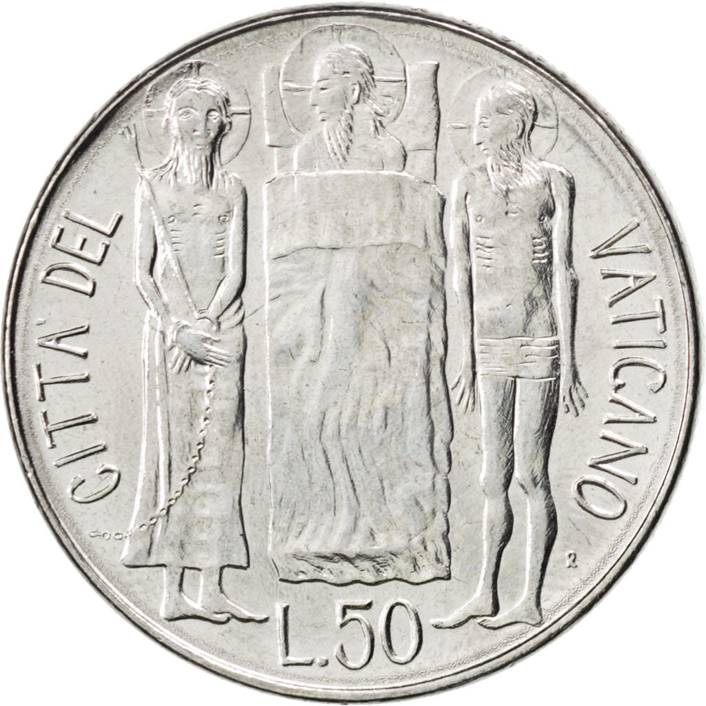 CITTÀ DEL VATICANO, John Paul II, 50 Lire, 1981, SPL, Acciaio inossidabile,...