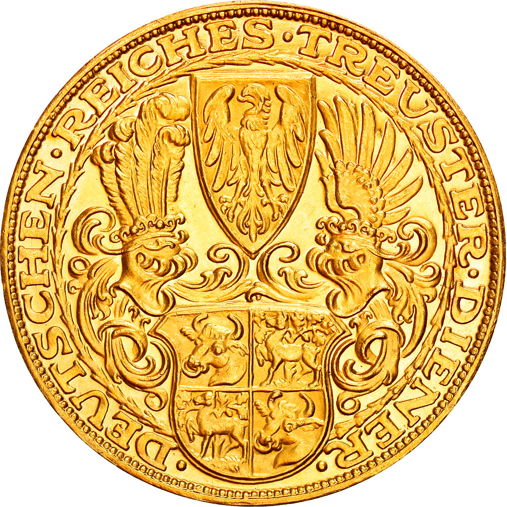 Germany, Medal, Hindenburg, 80th anniversary from Hindenburg, 1927, MS(63), Gold