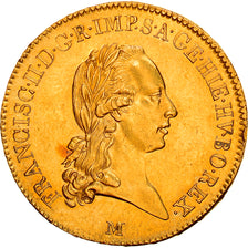 Monnaie, Autriche, Franz II, Souverain, 1796, Milan, SPL, Or