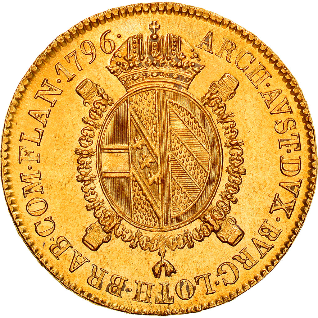 Monnaie, Autriche, Franz II, Souverain, 1796, Milan, SPL, Or