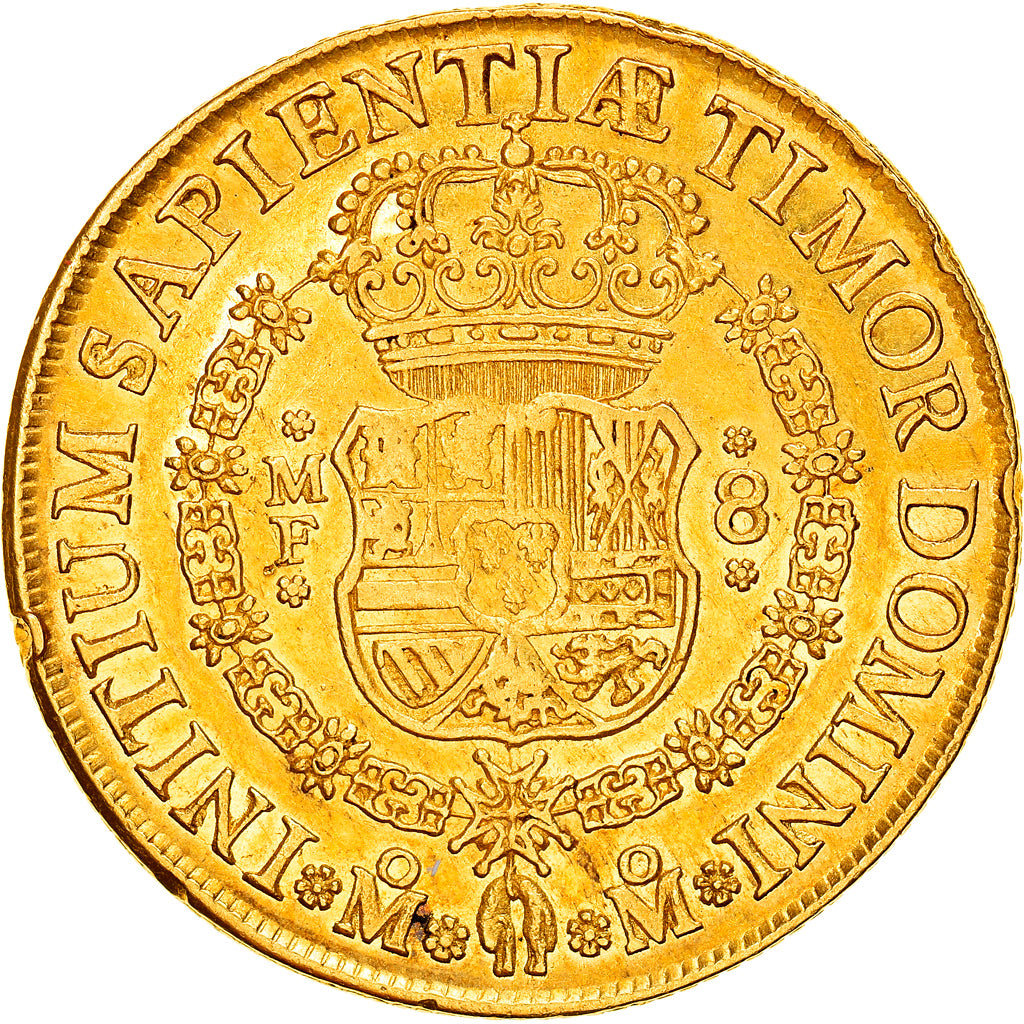 Moneda, México, Philip V, 8 Escudos, 1742, Mexico City, EBC, Oro, KM:148