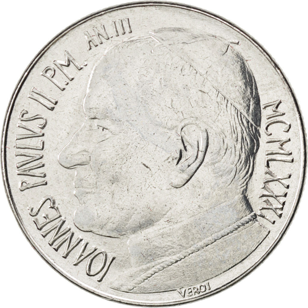 CITTÀ DEL VATICANO, John Paul II, 100 Lire, 1981, SPL, Acciaio inossidabile,...