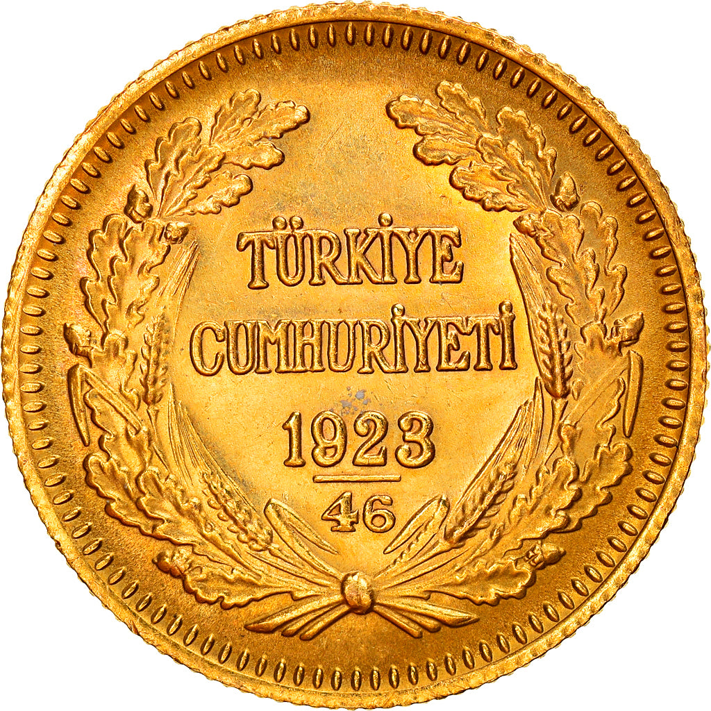 Moneda, Turquía, Mustafa Kemal Atatürk, 100 Kurush, 1969, Ankara, EBC, Oro