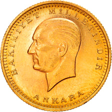 Coin, Turkey, Mustafa Kemal Atatürk, 100 Kurush, 1970, Ankara, MS(60-62), Gold