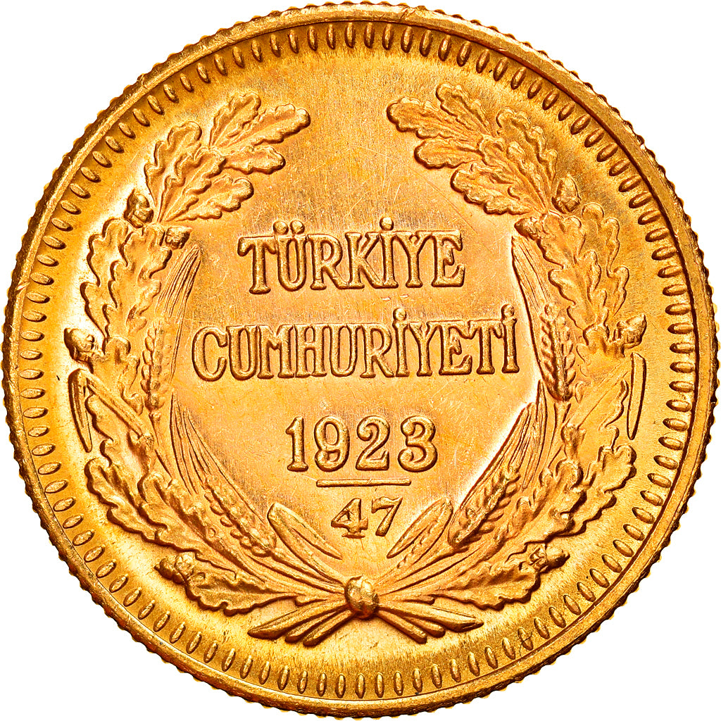 Coin, Turkey, Mustafa Kemal Atatürk, 100 Kurush, 1970, Ankara, MS(60-62), Gold