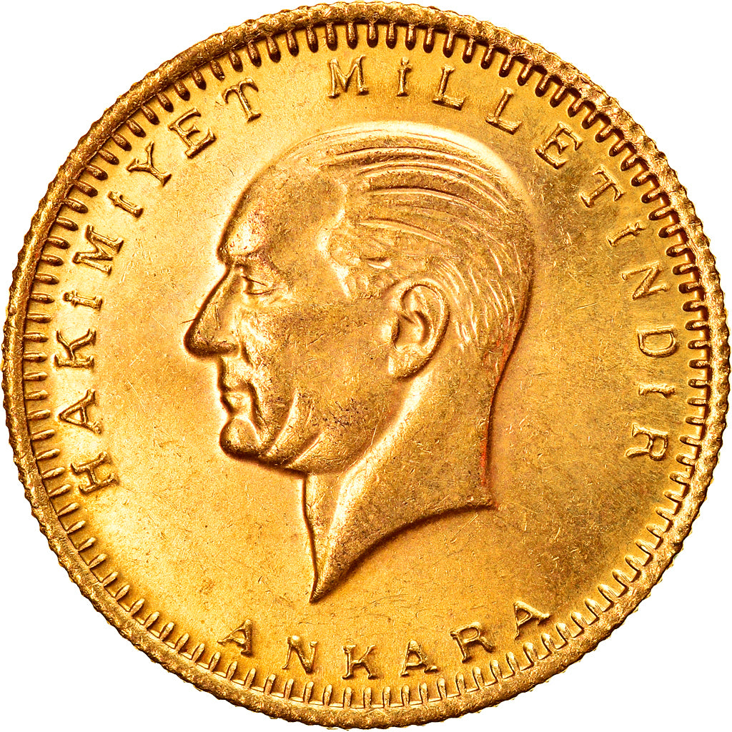 Monnaie, Turquie, Mustafa Kemal Atatürk, 100 Kurush, 1987, Ankara, SUP+, Or