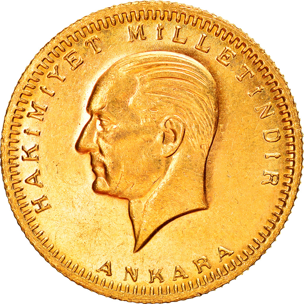 Coin, Turkey, Mustafa Kemal Atatürk, 100 Kurush, 1987, Ankara, MS(63), Gold