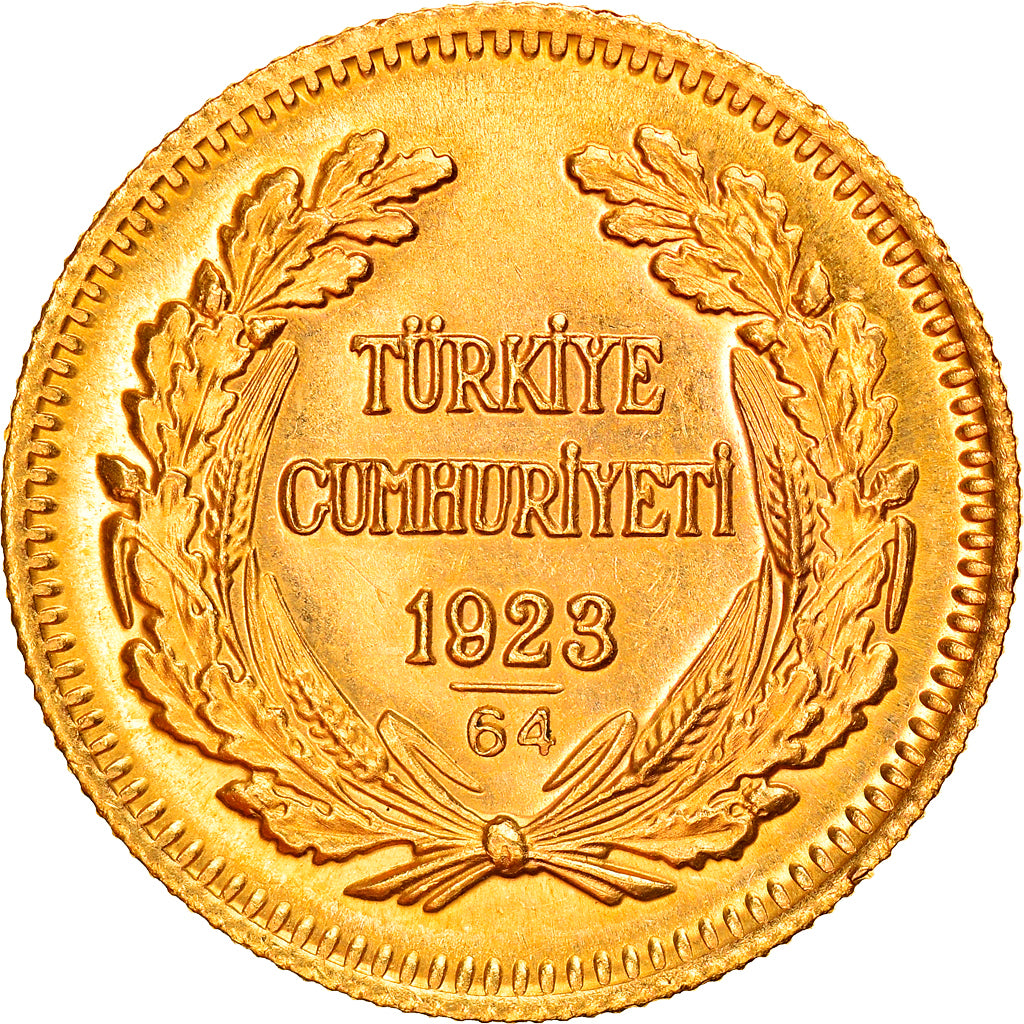 Coin, Turkey, Mustafa Kemal Atatürk, 100 Kurush, 1987, Ankara, MS(63), Gold