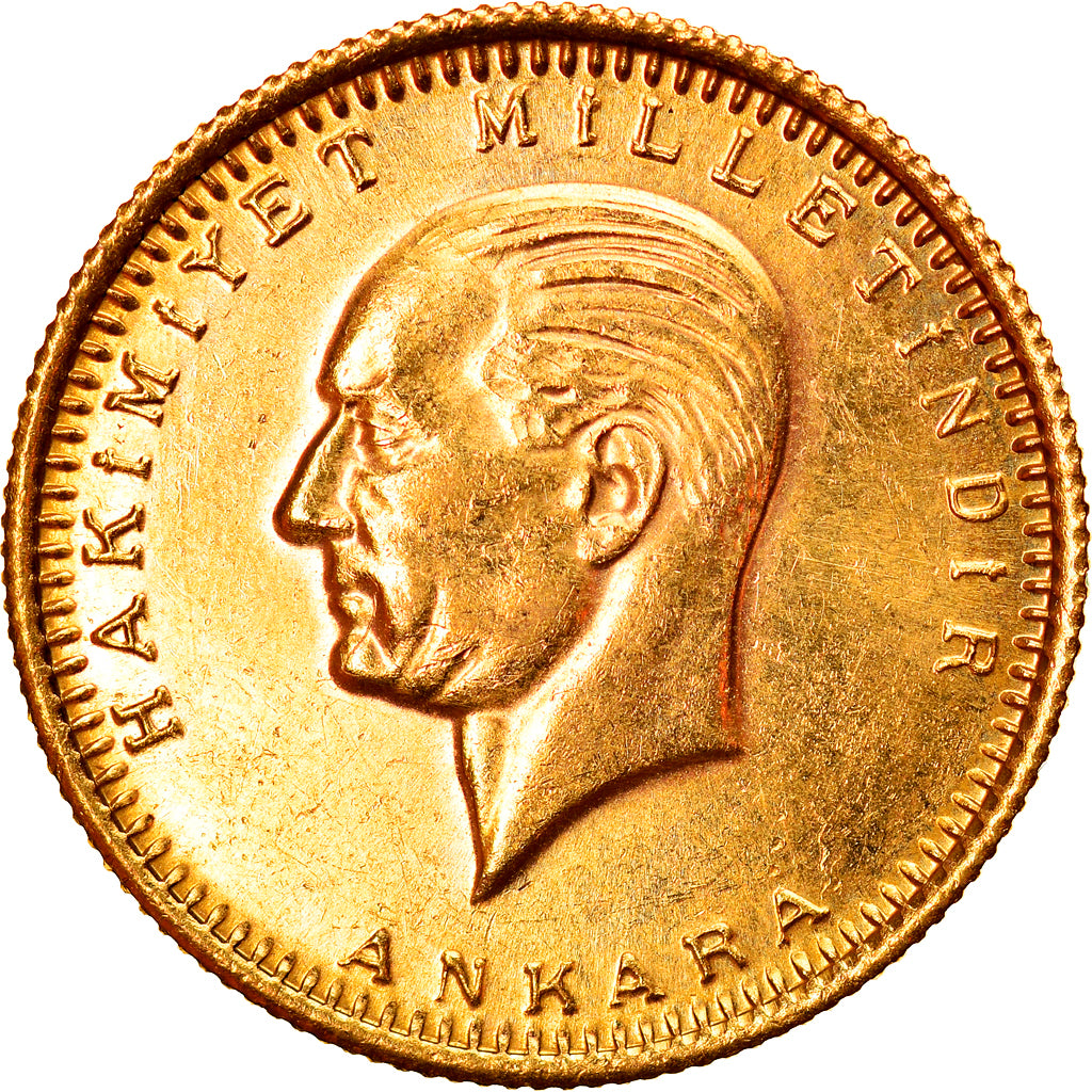 Coin, Turkey, Mustafa Kemal Atatürk, 100 Kurush, 1988, Ankara, MS(63), Gold