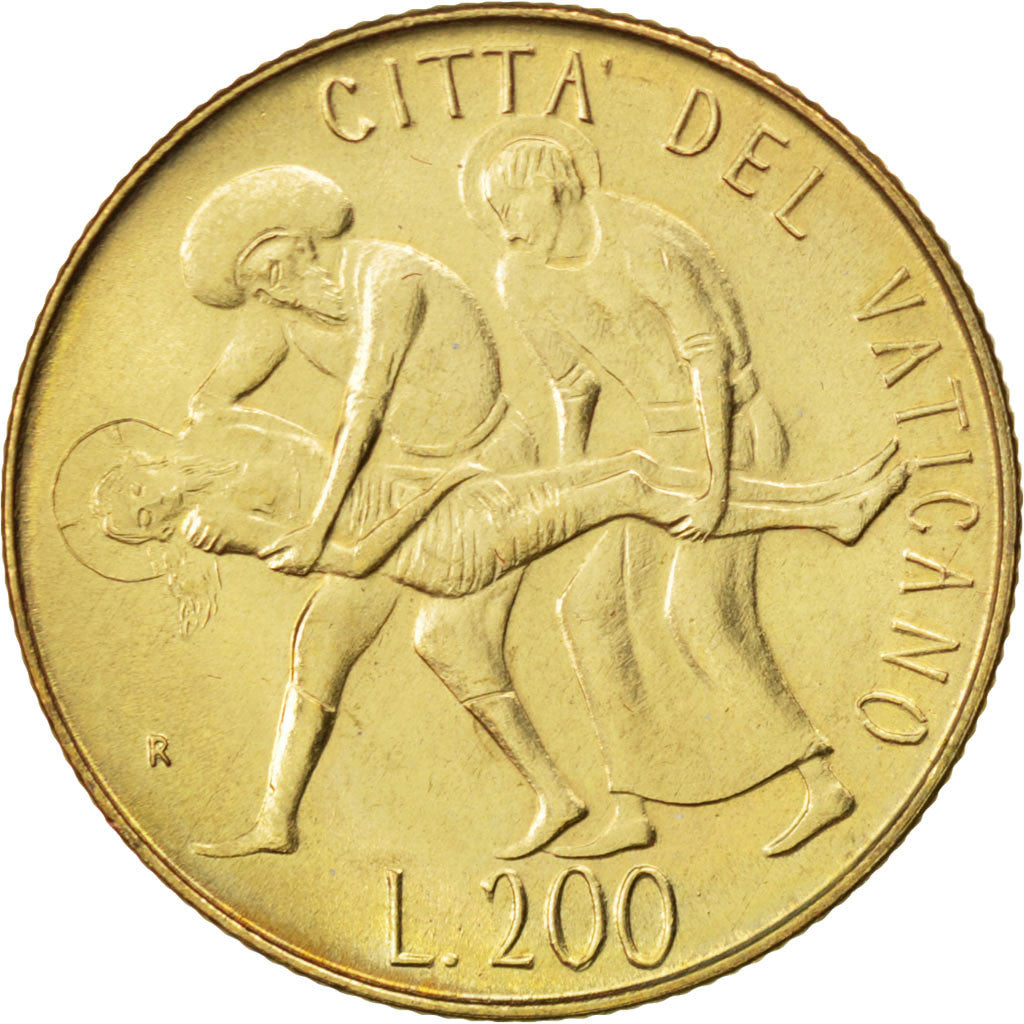 Münze, Vatikanstadt, John Paul II, 200 Lire, 1981, UNZ, Aluminum-Bronze, KM:159