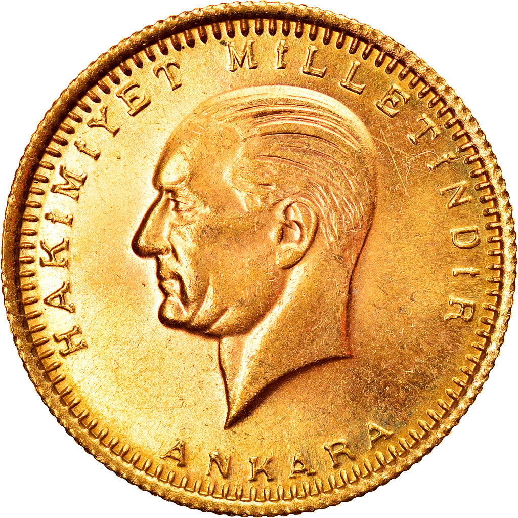 Coin, Turkey, Mustafa Kemal Atatürk, 100 Kurush, 1988, Ankara, MS(64), Gold