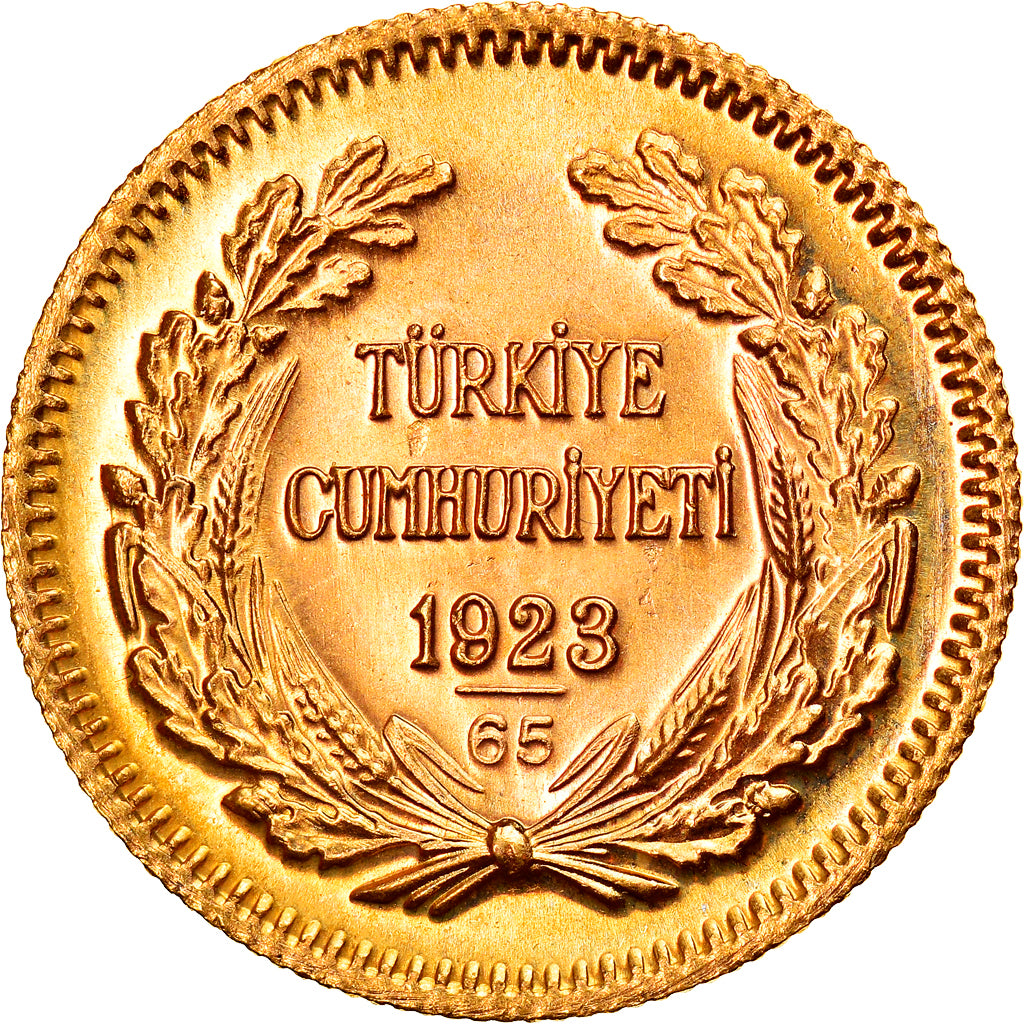 Coin, Turkey, Mustafa Kemal Atatürk, 100 Kurush, 1988, Ankara, MS(64), Gold