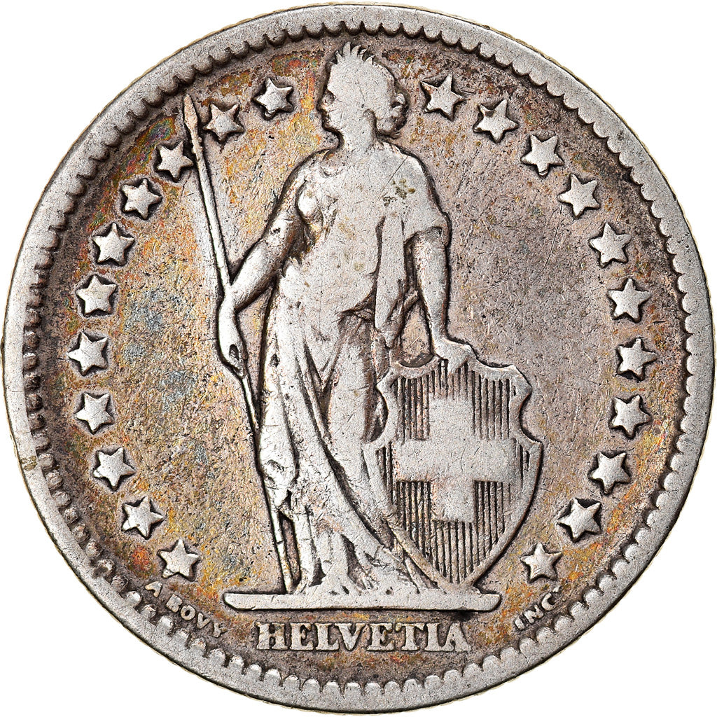 Coin, Switzerland, 2 Francs, 1878, Bern, VF(20-25), Silver, KM:21
