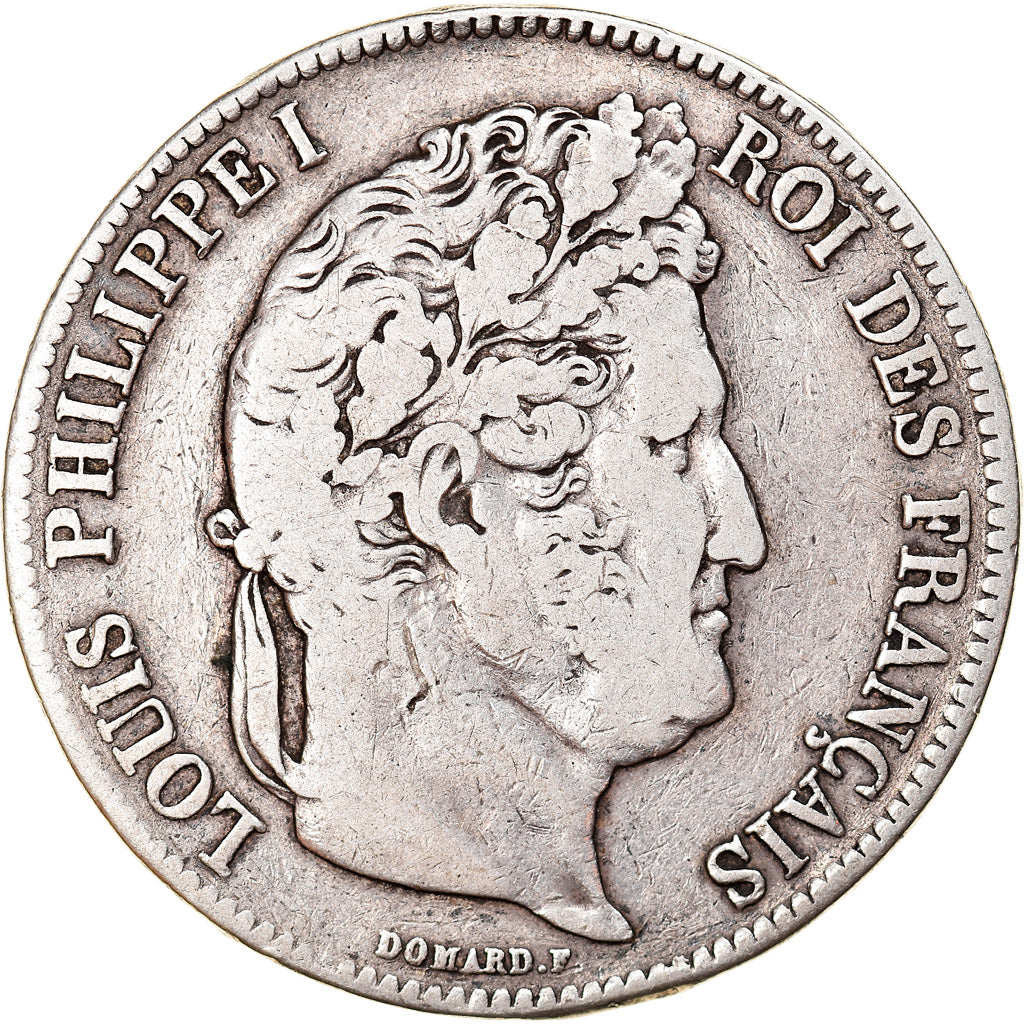 Coin, France, Louis-Philippe, 5 Francs, 1836, Rouen, VF(20-25), Silver