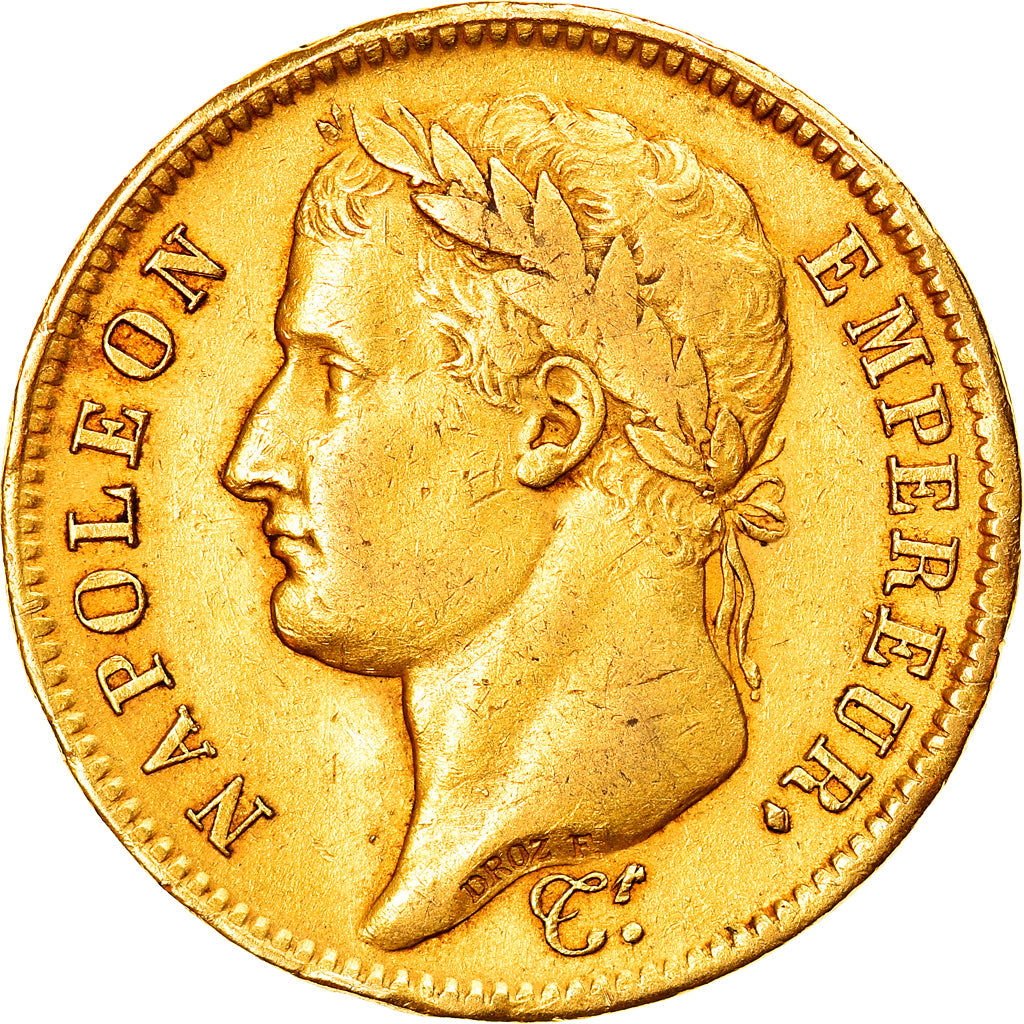 Moneda, Francia, Napoléon I, 40 Francs, 1810, Lille, MBC, Oro, KM:696.6