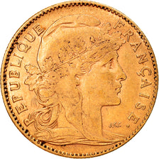 Moeda, França, Marianne, 10 Francs, 1905, Paris, EF(40-45), Dourado, KM:846