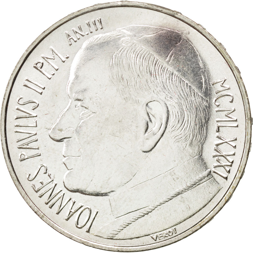 VATICAN CITY, 500 Lire, 1981, KM #160, MS(63), Silver, 29.3, 11.00