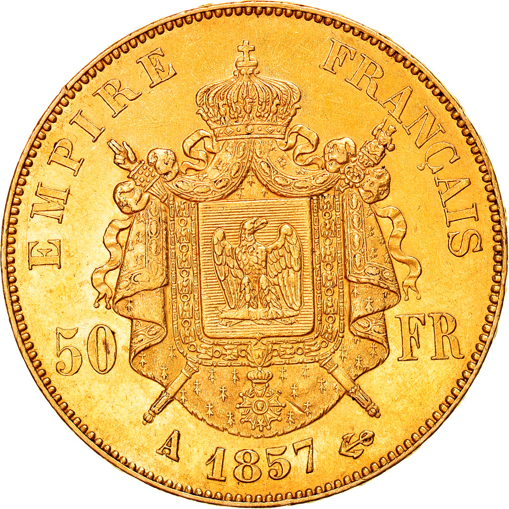 Monnaie, France, Napoleon III, Napoléon III, 50 Francs, 1857, Paris, SUP, Or