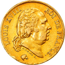 Coin, France, Louis XVIII, Louis XVIII, 40 Francs, 1818, Lille, VF(30-35), Gold