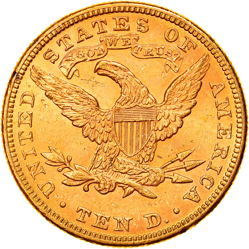 Coin, United States, Coronet Head, $10, Eagle, 1897, U.S. Mint, Philadelphia