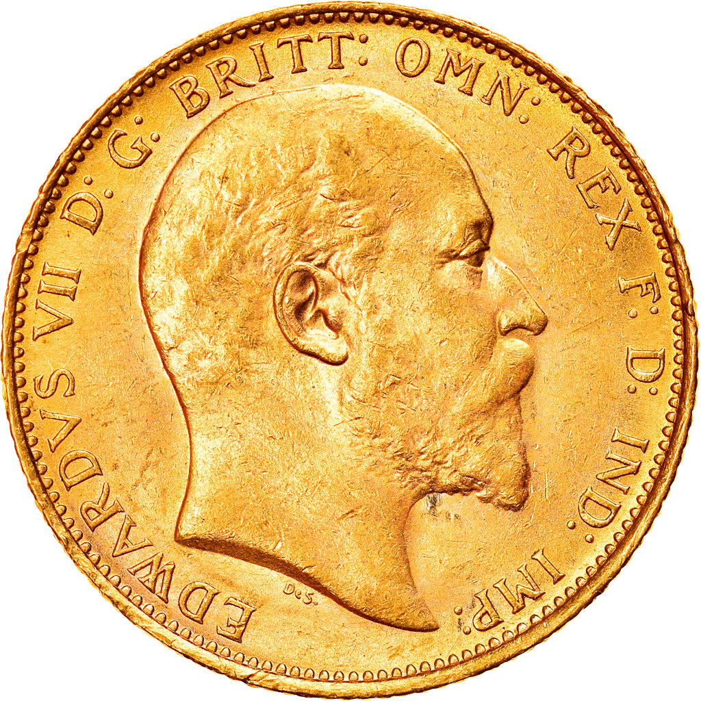 Moneda, Australia, Edward VII, Sovereign, 1909, Melbourne, EBC, Oro, KM:15