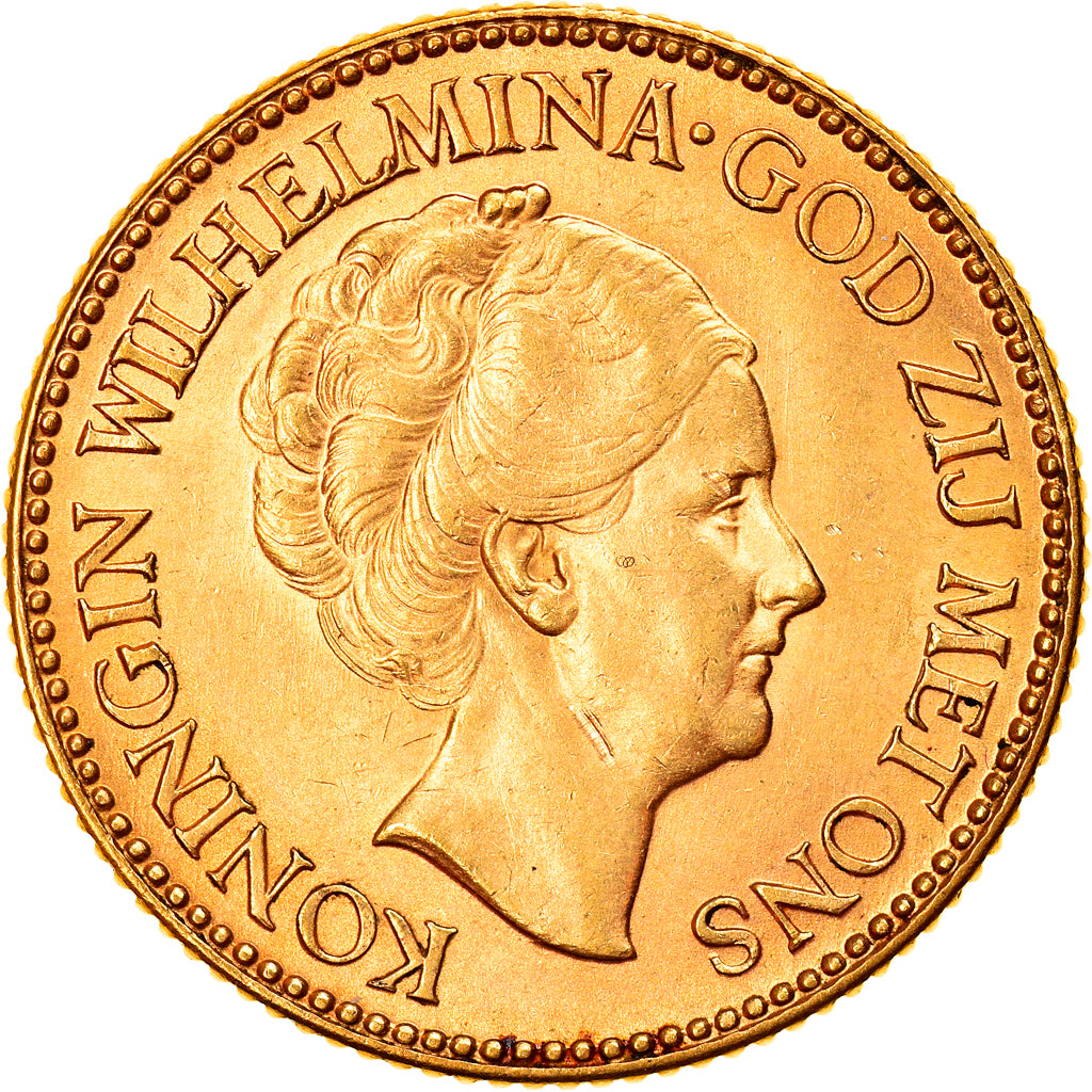 Monnaie, Pays-Bas, Wilhelmina I, 10 Gulden, 1925, Utrecht, SUP, Or, KM:162