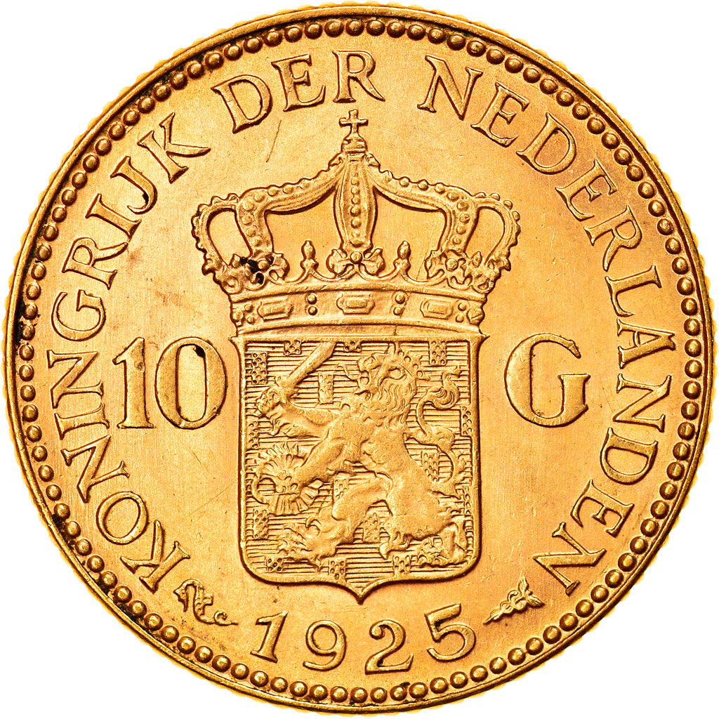 Monnaie, Pays-Bas, Wilhelmina I, 10 Gulden, 1925, Utrecht, SUP, Or, KM:162