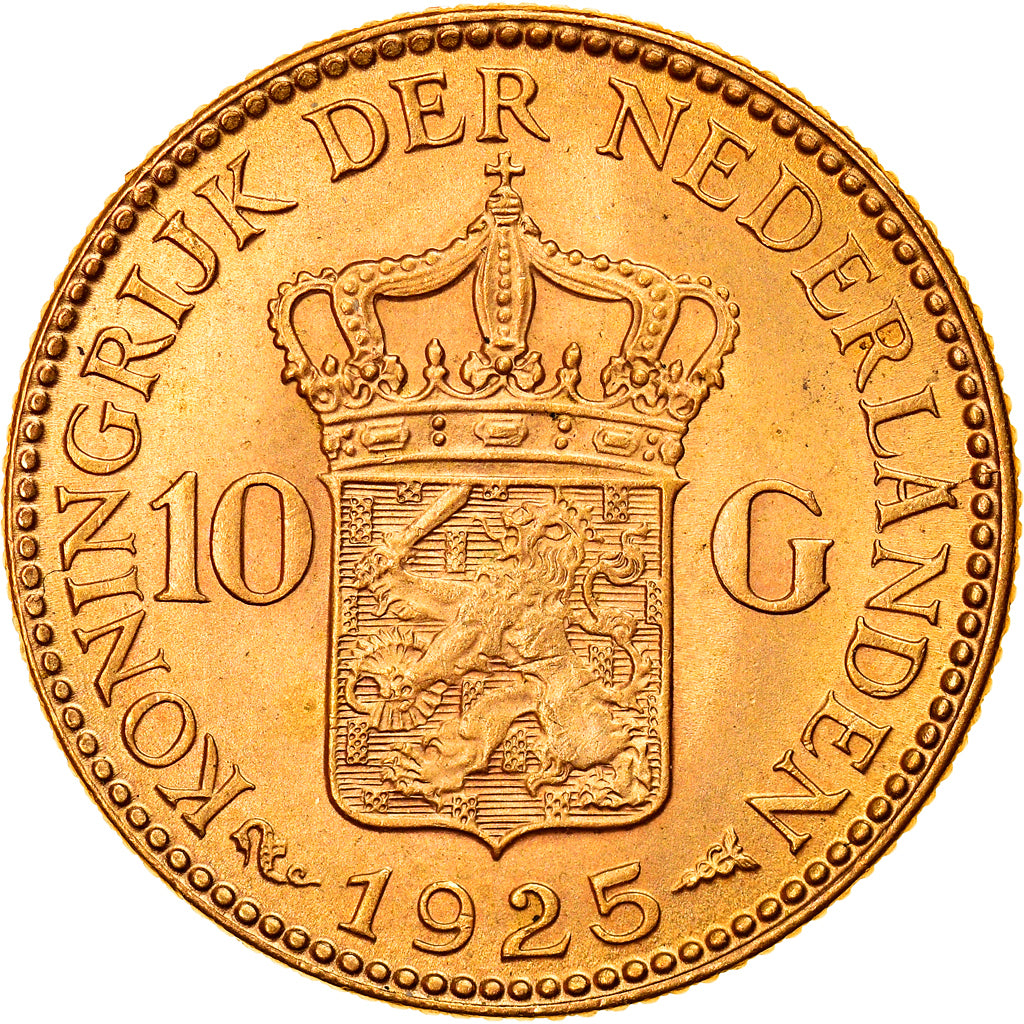 Monnaie, Pays-Bas, Wilhelmina I, 10 Gulden, 1925, Utrecht, SUP, Or, KM:162