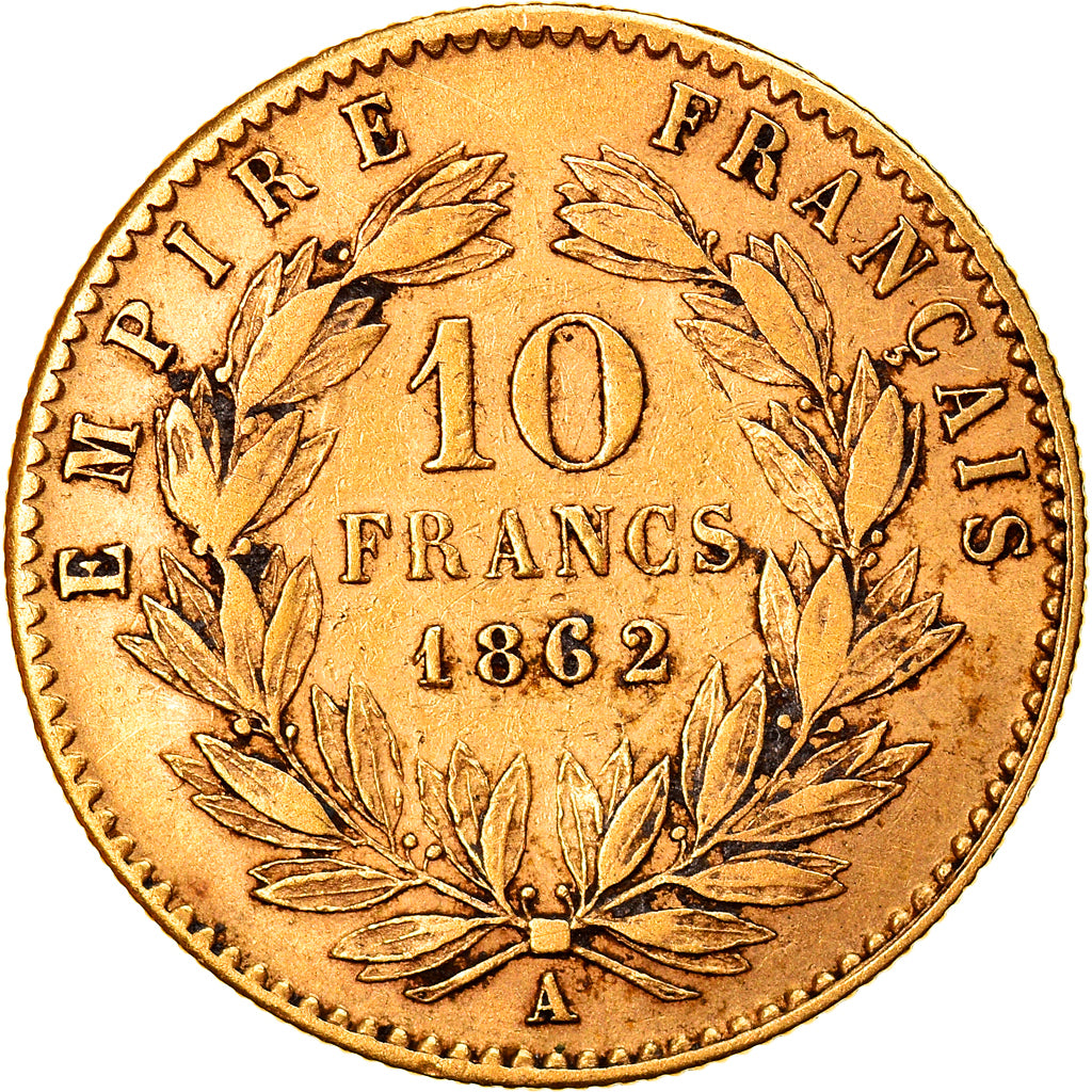 Monnaie, France, Napoleon III, Napoléon III, 10 Francs, 1862, Paris, TTB, Or