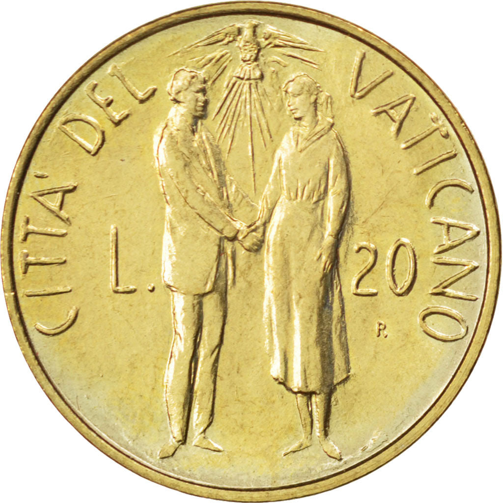 Monnaie, Cité du Vatican, John Paul II, 20 Lire, 1982, SPL, Aluminum-Bronze