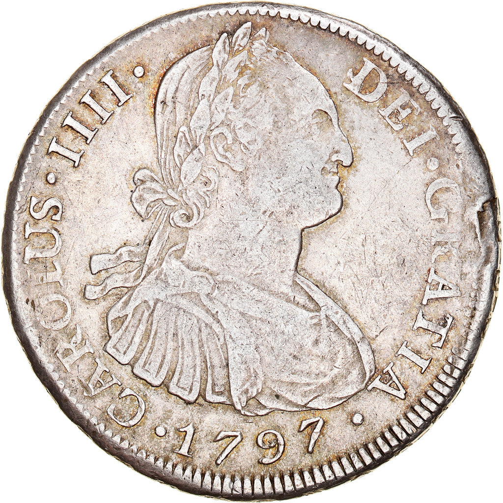 Coin, Bolivia, Charles III, 8 Reales, 1797, Potosi, EF(40-45), Silver, KM:73