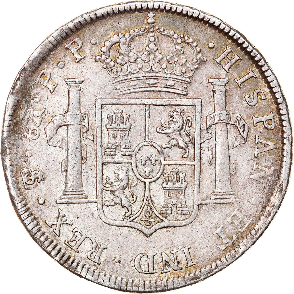 Coin, Bolivia, Charles III, 8 Reales, 1797, Potosi, EF(40-45), Silver, KM:73