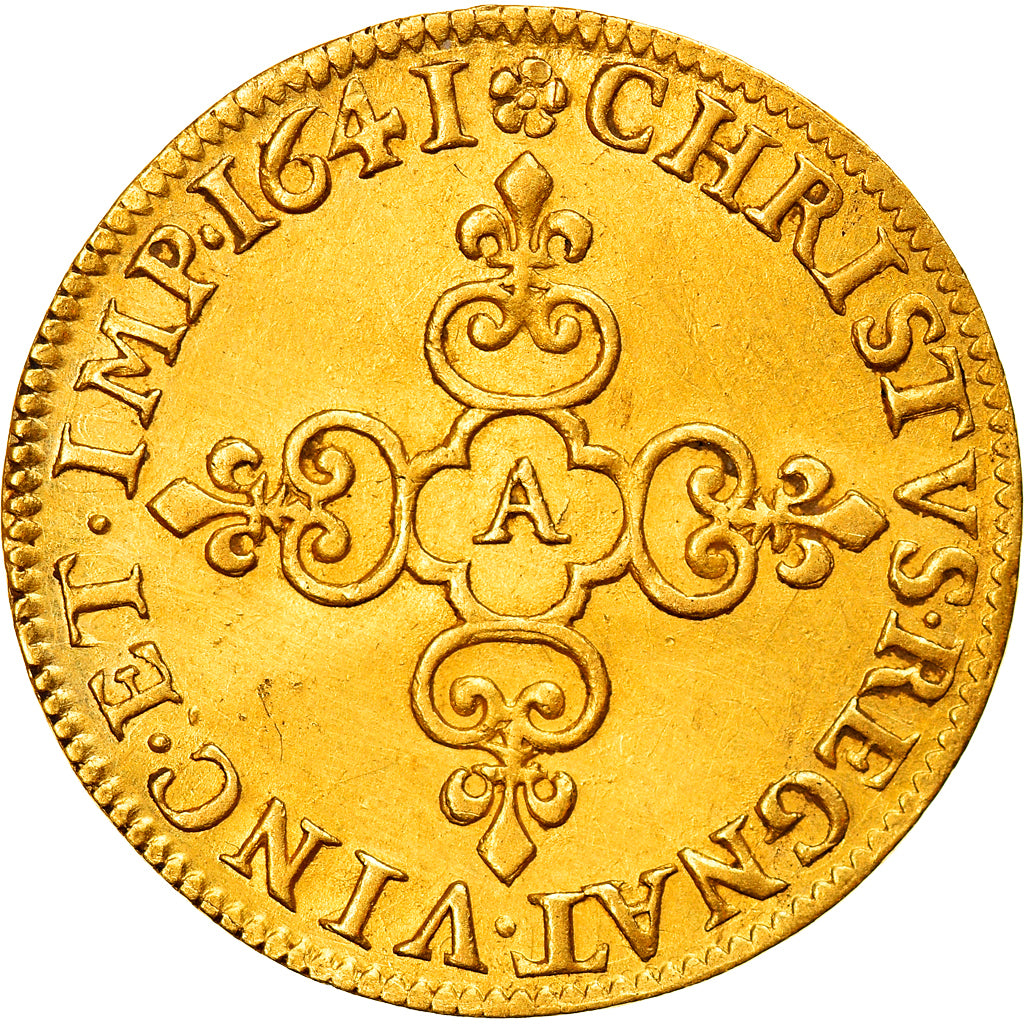 Monnaie, France, Louis XIII, Écu d'or, Ecu d'or, 1641, Paris, TTB+, Or