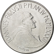 Moneda, CIUDAD DEL VATICANO, John Paul II, 50 Lire, 1982, SC, Acero inoxidable